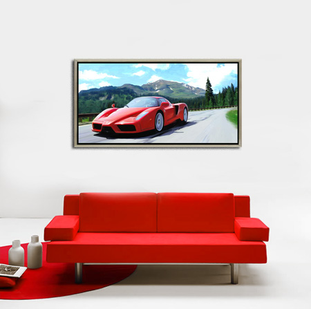 Kunstdruck - Poster Ferrari Enzo rot