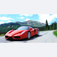 Kunstdruck - Poster Ferrari Enzo rot