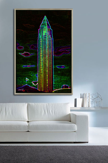 Kunstdruck - Poster Frankfurt Messeturm
