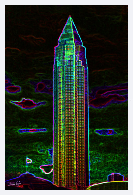 Kunstdruck - Poster - Frankfurt Messeturm