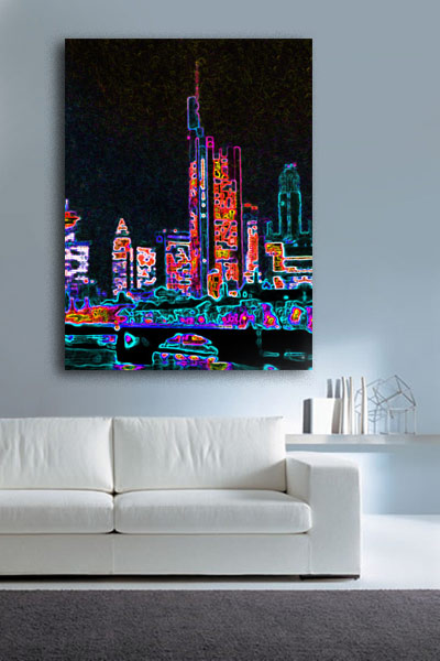 Kunstdruck - Frankfurt Skyline no2