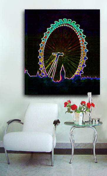 Kunstdruck - London Eye