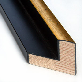 Bilderrahmen schwarz / gold