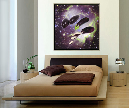 Kunstdruck - Poster - space aubergines