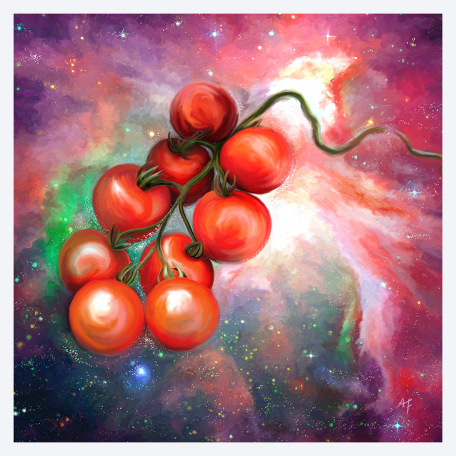 Kunstdruck - Poster - space tomatoes