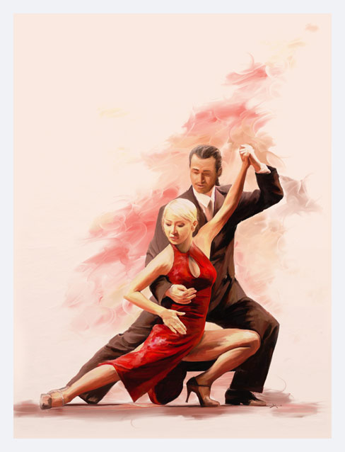 Kunstdruck - Poster - Tanz tango no4