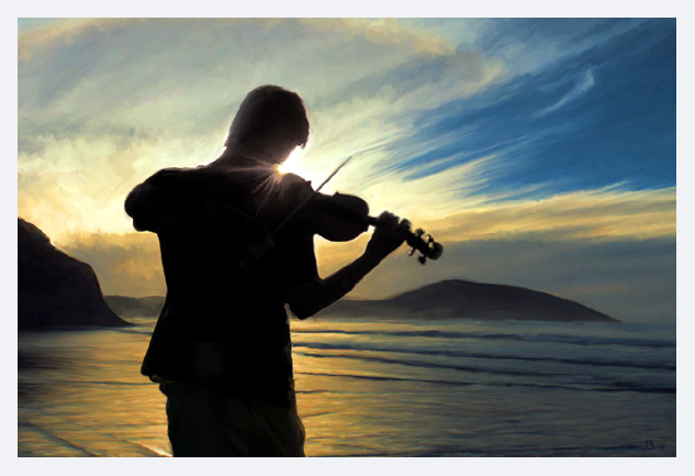 Kunstdruck - violinist no2